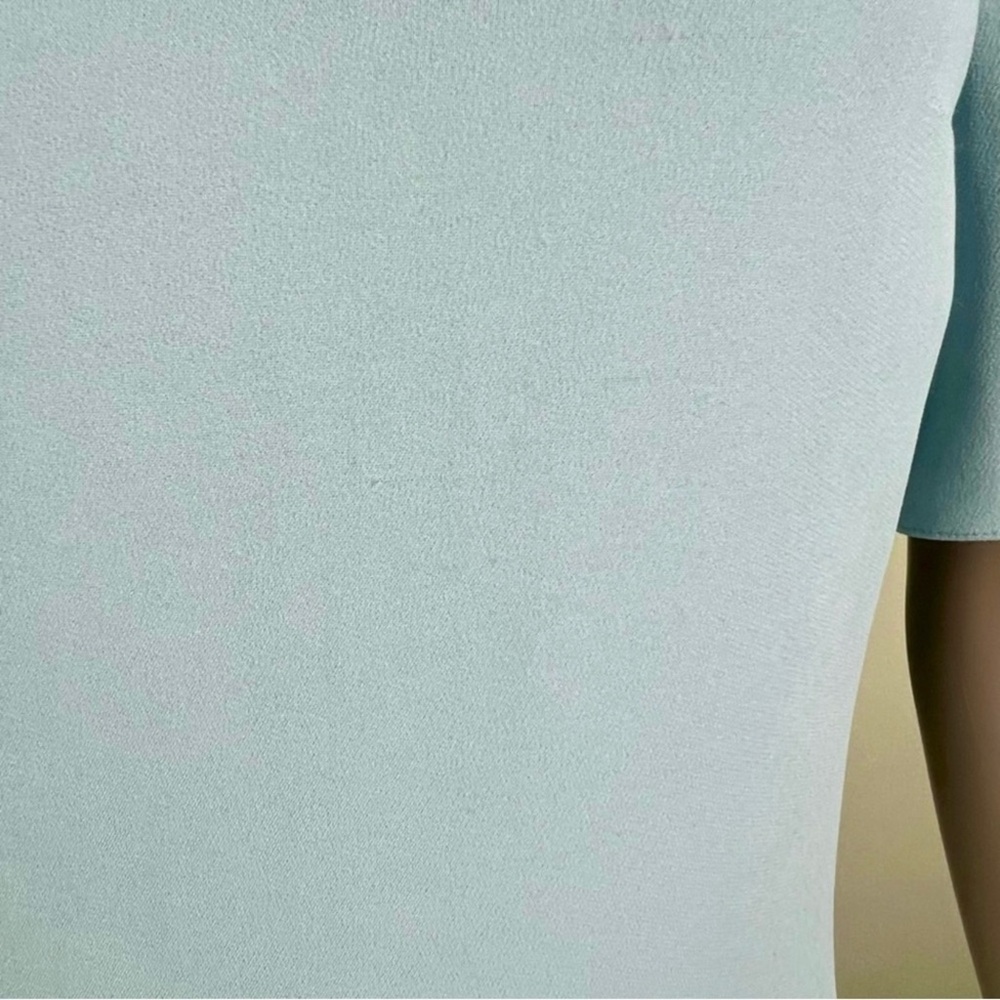 GIVENCHY BLUE ASYMMETRICAL RUFFLE MINI DRESS - Picture 4 of 11